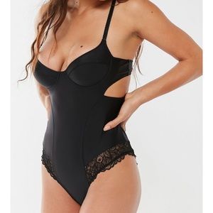 NWT Urban Outfitters Black Lace Bodysuit